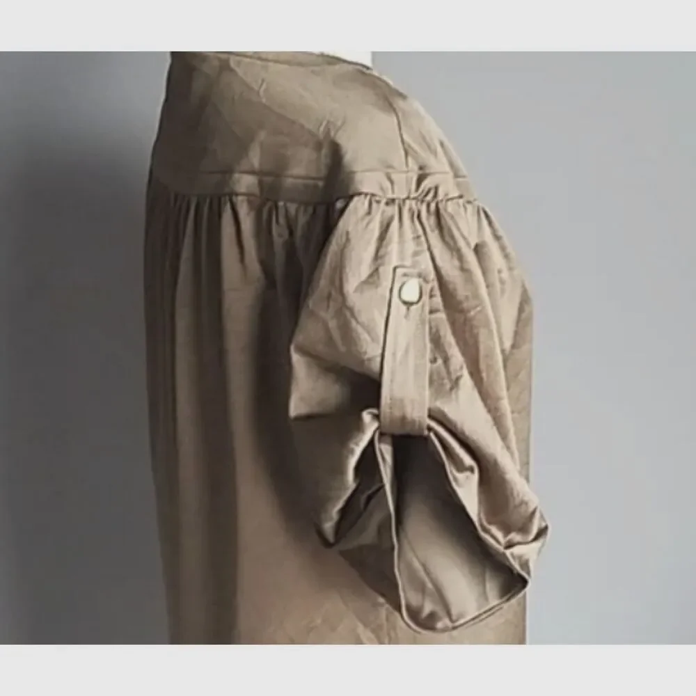 ~ Diane von Furstenberg 4 Raton Stretch Silk Blend Blouse V-neck Bronze Top - Picture 15 of 16